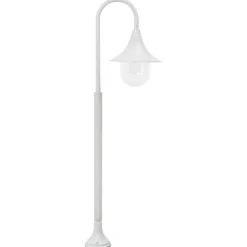Verlichting*vidaXL Paalverlichting tuin E27 120 cm aluminium Wit