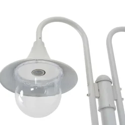 Verlichting*vidaXL Paalverlichting tuin E27 220 cm aluminium 2-delig Wit