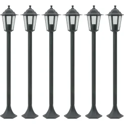 Paalverlichting voor tuin E27 110 cm aluminium 6 st>vidaXL Hot