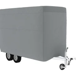 Voertuigonderdelen & -Accessoires*vidaXL Paardentrailerhoes 334x148x230 cm vliesvlies grijs
