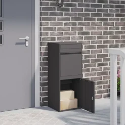 Pakket inwerp box met opslag 41 x 38 x 103 cm Staal>vidaXL Outlet