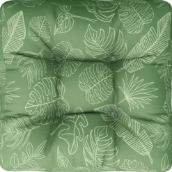 Woon- & Tuinaccessoires*vidaXL Palletkussen bladpatroon 50x50x12 cm stof Bladontwerp