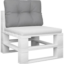 Woon- & Tuinaccessoires*vidaXL Palletkussen 50x40x12 cm stof Grijs