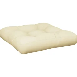 Woon- & Tuinaccessoires*vidaXL Palletkussen 50x50x12 cm stof crèmekleurig Cr&egrave;me