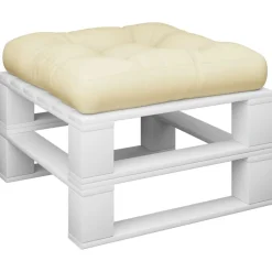 Woon- & Tuinaccessoires*vidaXL Palletkussen 50x50x12 cm stof crèmekleurig Cr&egrave;me