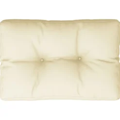 Woon- & Tuinaccessoires*vidaXL Palletkussen 50x40x12 cm stof crèmekleurig Cr&egrave;me