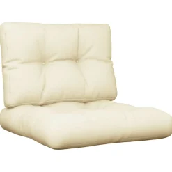 Woon- & Tuinaccessoires*vidaXL Palletkussens 2 st stof crèmekleurig Cr&egrave;me