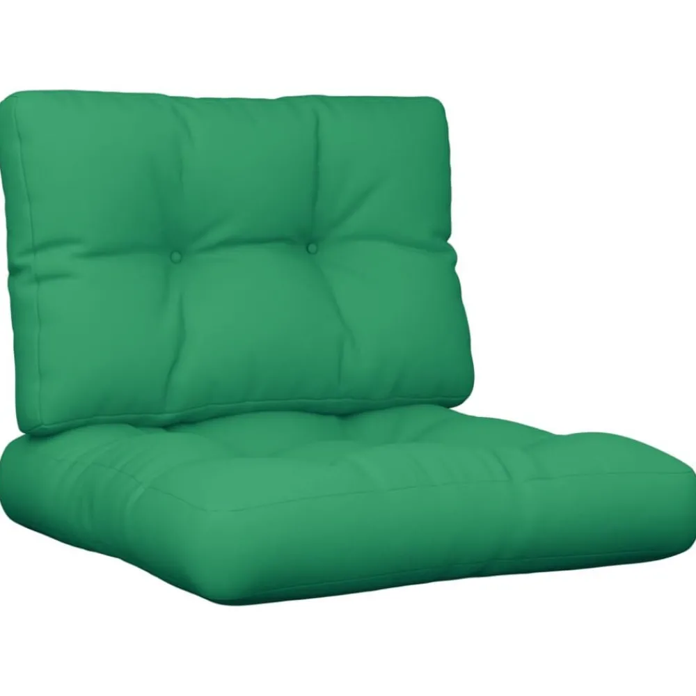 Woon- & Tuinaccessoires*vidaXL Palletkussens 2 st stof Groen