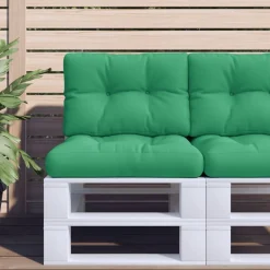 Woon- & Tuinaccessoires*vidaXL Palletkussens 2 st stof Groen