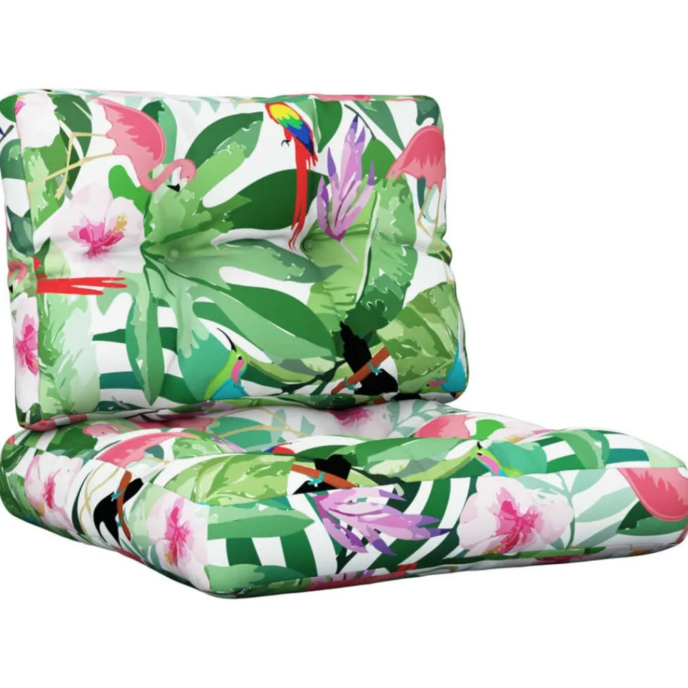 Woon- & Tuinaccessoires*vidaXL Palletkussens 2 st stof meerkleurig Multikleur