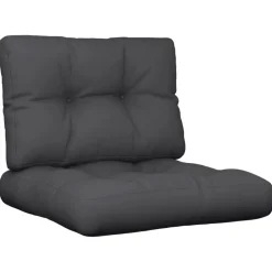 Woon- & Tuinaccessoires*vidaXL Palletkussens 2 st stof Zwart