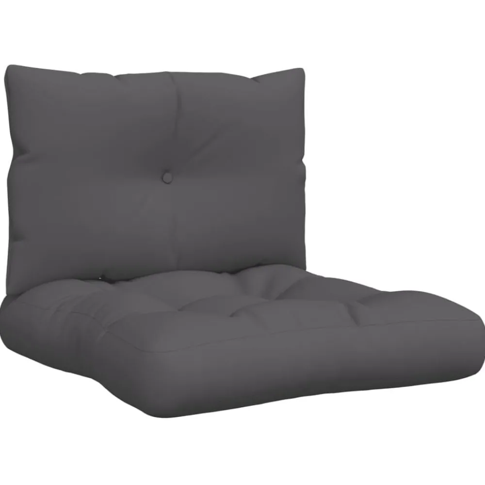 Woon- & Tuinaccessoires*vidaXL Palletkussens 2 st stof kleurig Antraciet