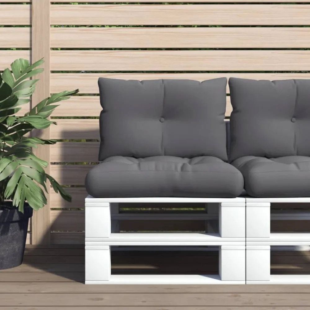 Woon- & Tuinaccessoires*vidaXL Palletkussens 2 st stof kleurig Antraciet