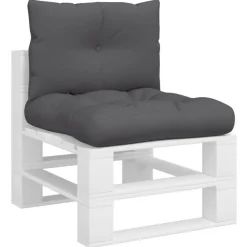 Woon- & Tuinaccessoires*vidaXL Palletkussens 2 st stof kleurig Antraciet