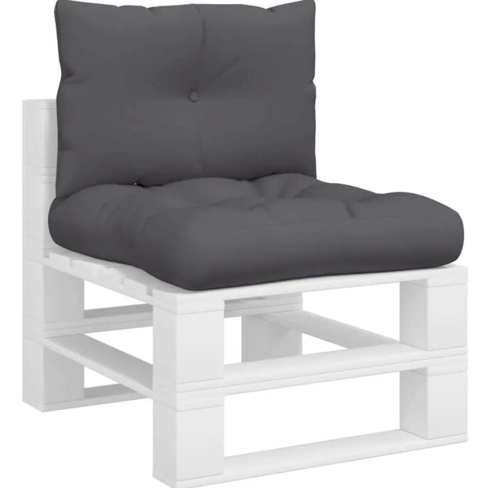 Woon- & Tuinaccessoires*vidaXL Palletkussens 2 st stof kleurig Antraciet