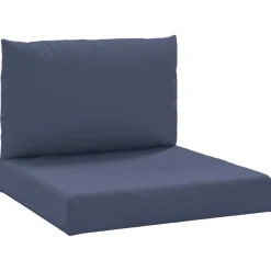 Woon- & Tuinaccessoires*vidaXL Palletkussens 2 st stof Marineblauw