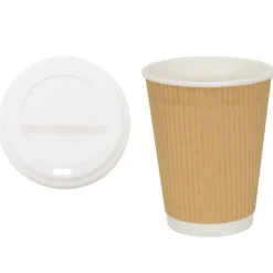 Catering & Horeca*vidaXL Papieren koffiekopjes met deksel 1000 st 16oz 400 ml
