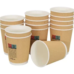 Papieren koffiekopjes 500 st 8oz 200 ml bruin><noscript><img width=