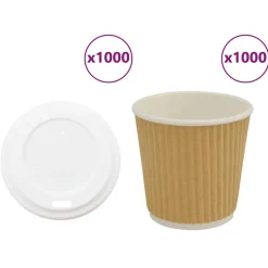 Papieren koffiekopjes met deksel 1000 st 4oz 100 ml>vidaXL Clearance