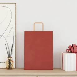 Papieren zakken 250 st met hengsels 26x12x35 cm>vidaXL New