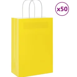 Papieren zakken 50 st met hengsels 21x11x31 cm>vidaXL Online