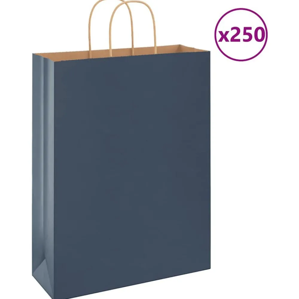 Papieren zakken 250 st met hengsels 32x12x42 cm>vidaXL Hot