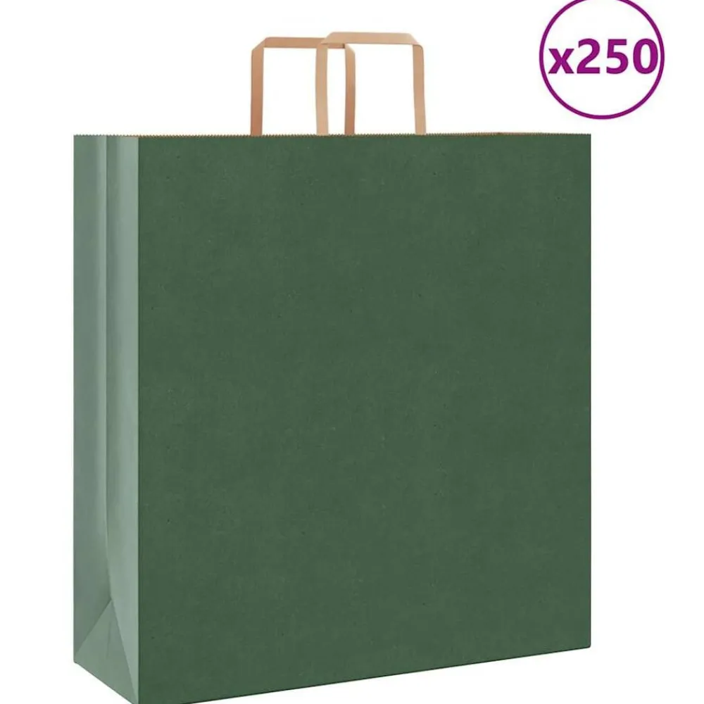 Papieren zakken 250 st met hengsels 45x17x48 cm>vidaXL Online