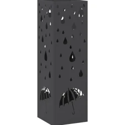 Paraplu Standaard met opslag 15,5 x 15,5 x 49 cm Metaal>vidaXL