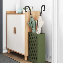 Huishoudelijke Benodigdheden*vidaXL Paraplu Standaard 28 x 12 x 41 cm Staal Olijfgroen