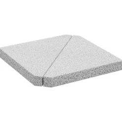 Tuin & Gazon*vidaXL Paraplu-gewichtsschijven 2 stuks Graniet Driehoekig 14 kg Grijs