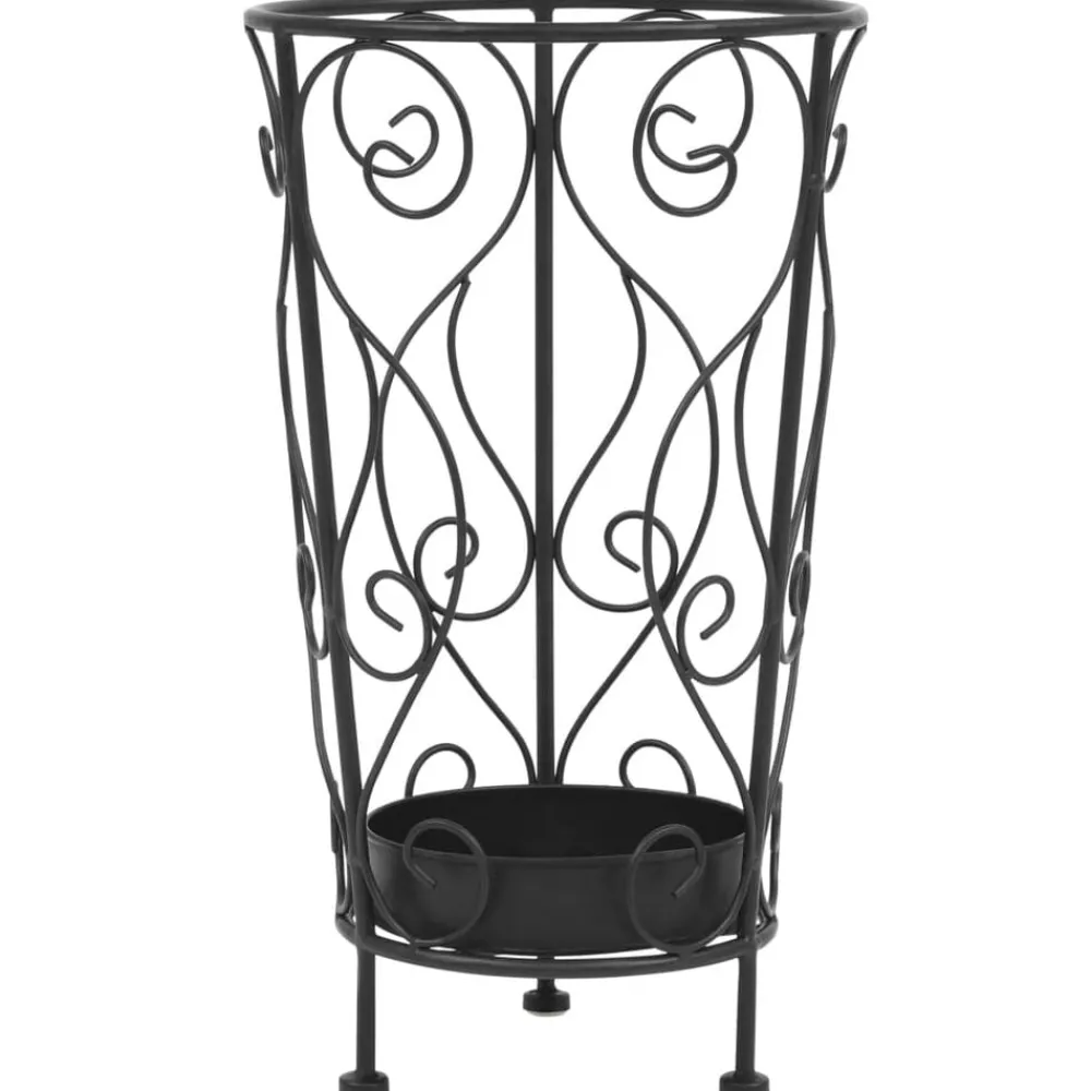 Huishoudelijke Benodigdheden*vidaXL Parapluhouder vintage stijl 26x46 cm metaal zwart
