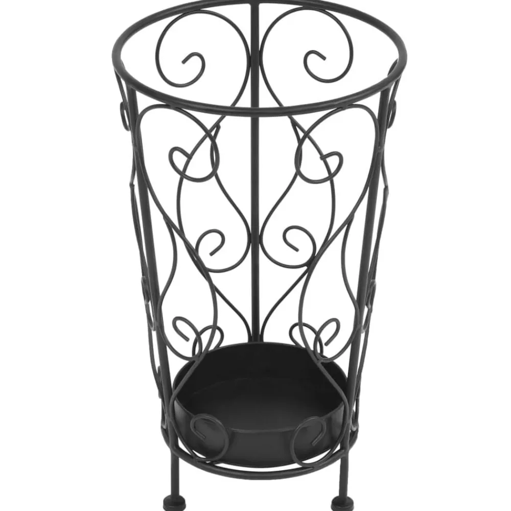 Huishoudelijke Benodigdheden*vidaXL Parapluhouder vintage stijl 26x46 cm metaal zwart