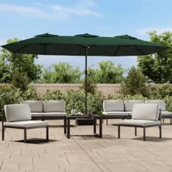 Parasol dubbel dak met LED 449x265 cm>vidaXL Clearance