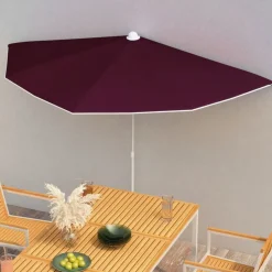 Parasol half met paal 180x90 cm>vidaXL Discount