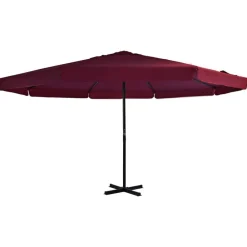 Tuin & Gazon*vidaXL Parasol met aluminium paal 500 cm Bordeauxrood