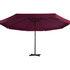 Tuin & Gazon*vidaXL Parasol met aluminium paal 500 cm Bordeauxrood