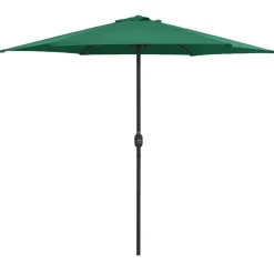 Tuin & Gazon*vidaXL Parasol met aluminium paal 270x246 cm Groen