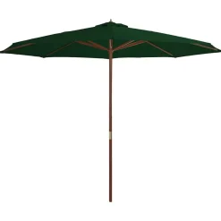 Parasol met houten paal 350 cm>vidaXL