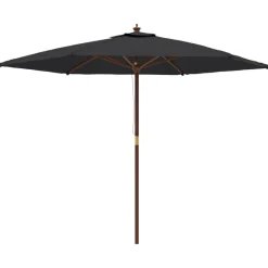 Parasol met houten paal 299x240 cm>vidaXL Discount