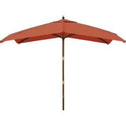 Tuin & Gazon*vidaXL Parasol met houten paal 300x300x273 cm kleurig Terracotta