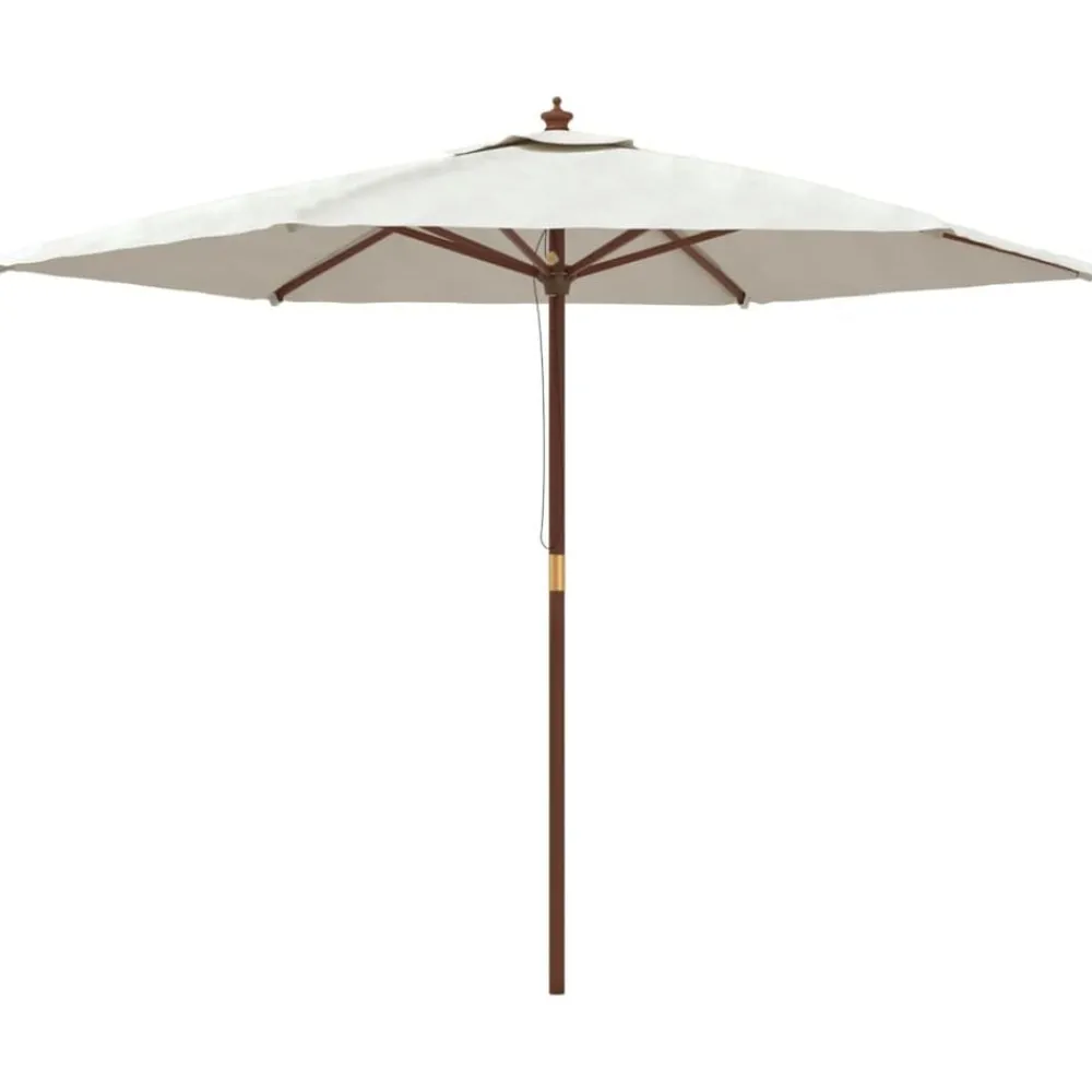 Parasol met houten paal 299x240 cm kleurig>vidaXL New
