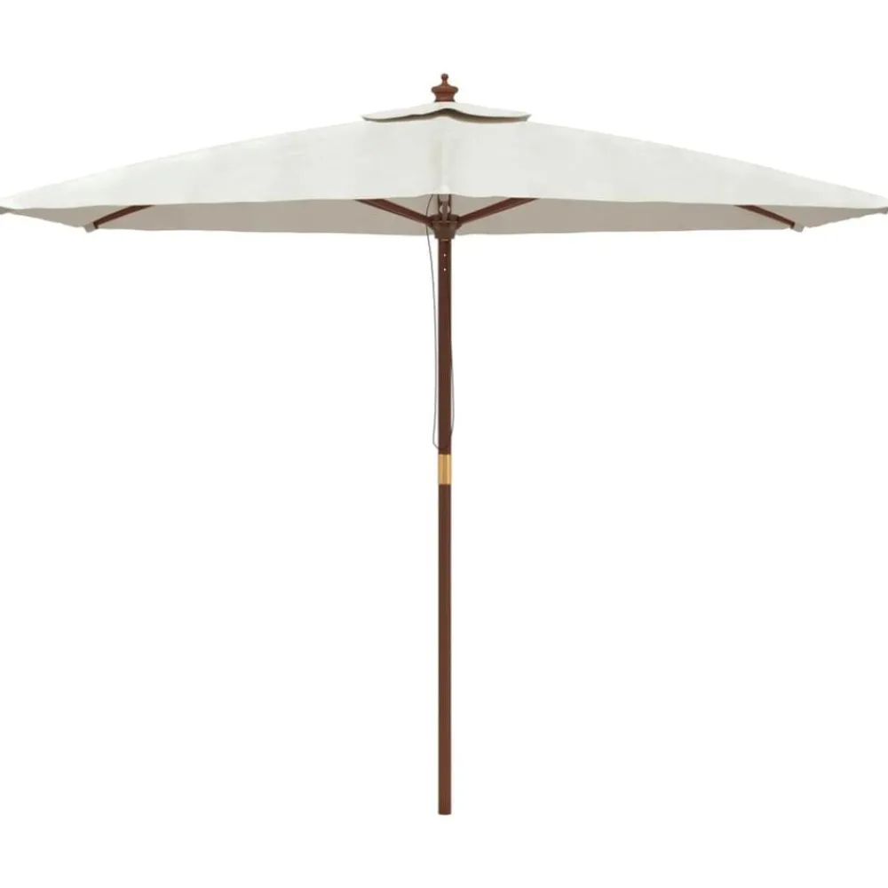 Parasol met houten paal 299x240 cm kleurig>vidaXL New