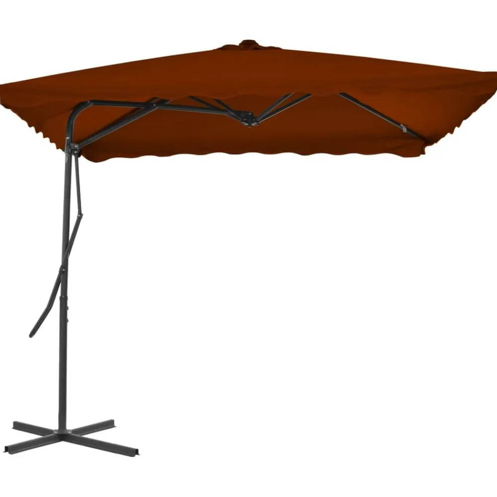 Parasol met stalen paal 250x250x230 cm kleurig>vidaXL Online