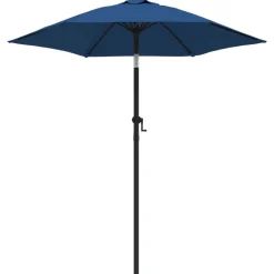 Tuin & Gazon*vidaXL Parasol 200x224 cm aluminium Blauw