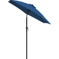 Tuin & Gazon*vidaXL Parasol 200x224 cm aluminium Blauw