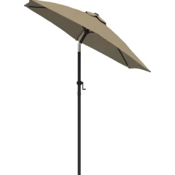 Tuin & Gazon*vidaXL Parasol 200x224 cm aluminium Taupe