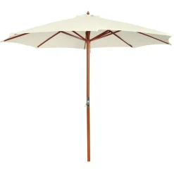 Tuin & Gazon*vidaXL Parasol 300x258 cm Zandwit