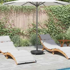 Tuin & Gazon*vidaXL Parasolvoet Art Deco Zwart Ø 45 x 39,5 cm IJzer