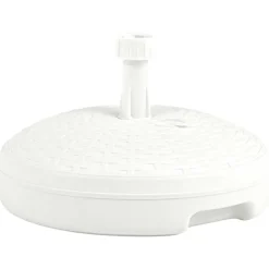 Tuin & Gazon*vidaXL Parasolvoet gevuld met zand/water 20 L kunststof rattan Wit