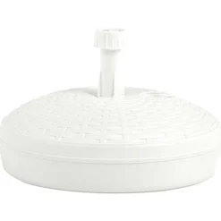 Tuin & Gazon*vidaXL Parasolvoet gevuld met zand/water 20 L kunststof rattan Wit